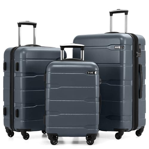 Coolife 3-Piece Hardside Luggage Set