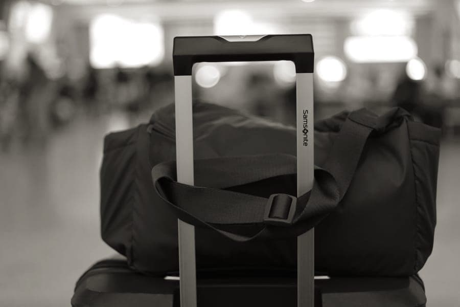 A large wheeled gear duffel with haul handles