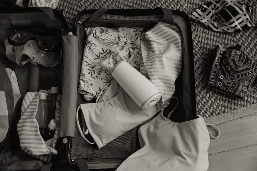 Small zip pouches for travel accessories