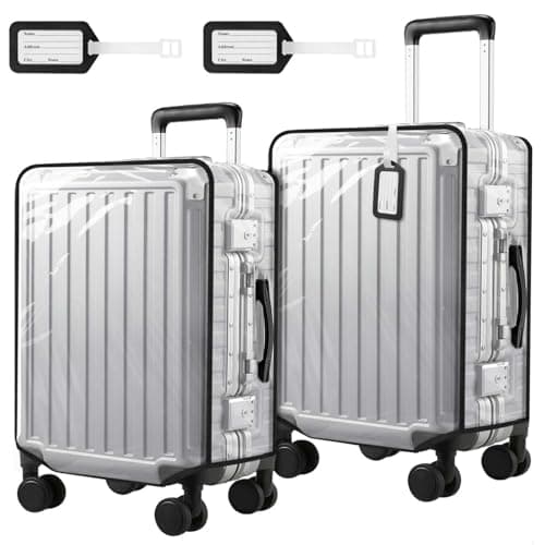 WSSROGY Clear PVC Suitcase Covers (2-Pack)