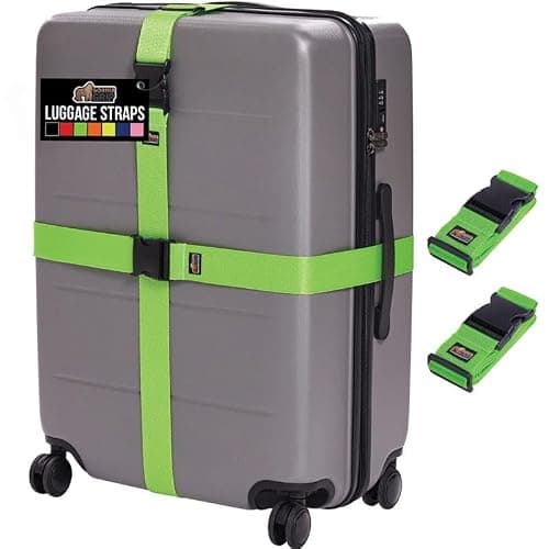 Gorilla Grip Heavy Duty Luggage Straps (2-Pack)